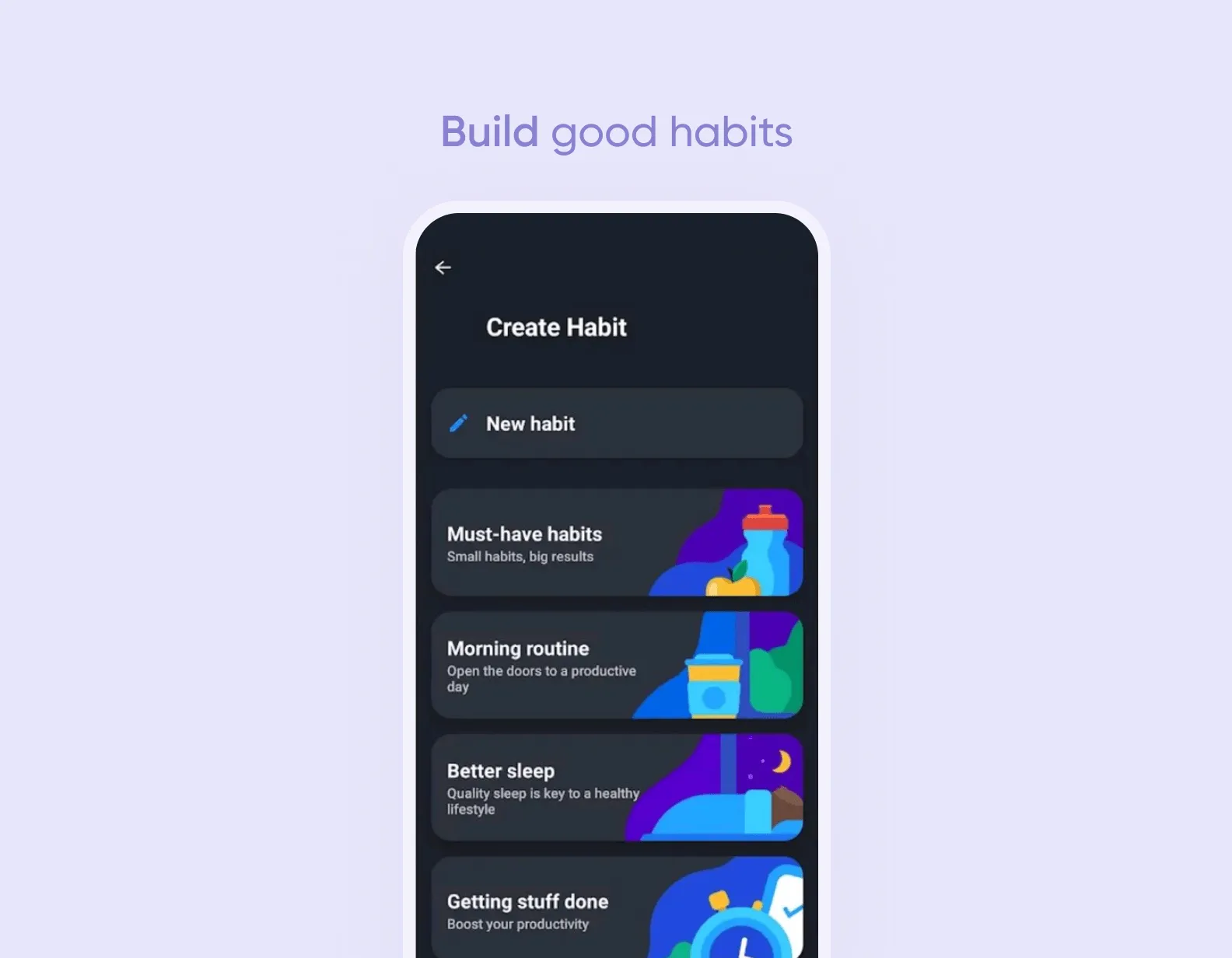 tracking habits in Productive