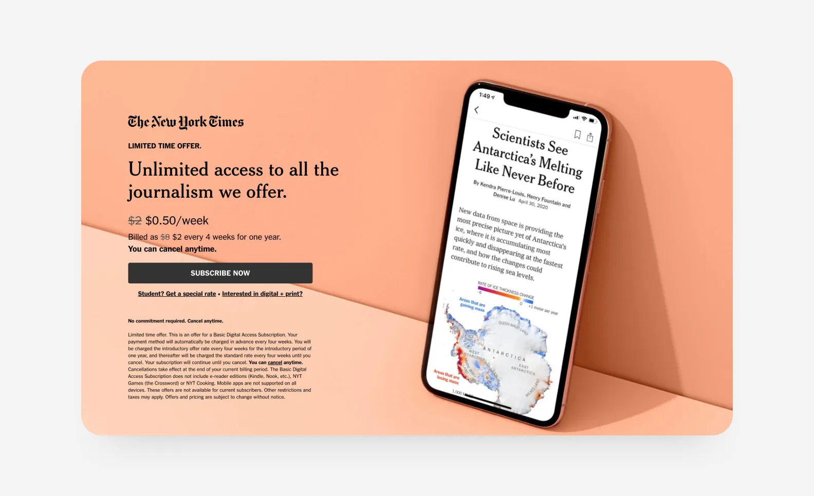 The new York Times subscription