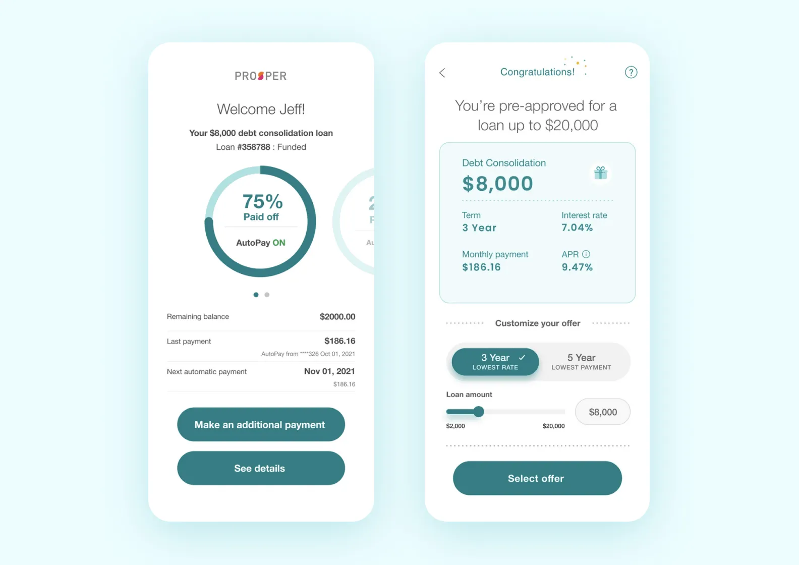 Интерфейс Prosper 