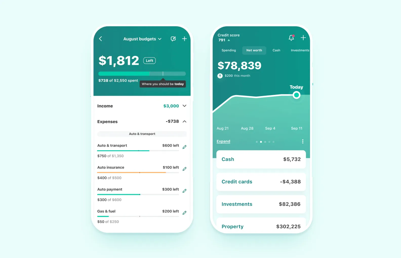 Интерфейс приложения Mint