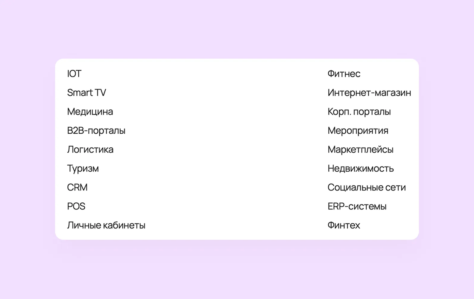 Список ниш для разработки мобильных приложений в Purrweb